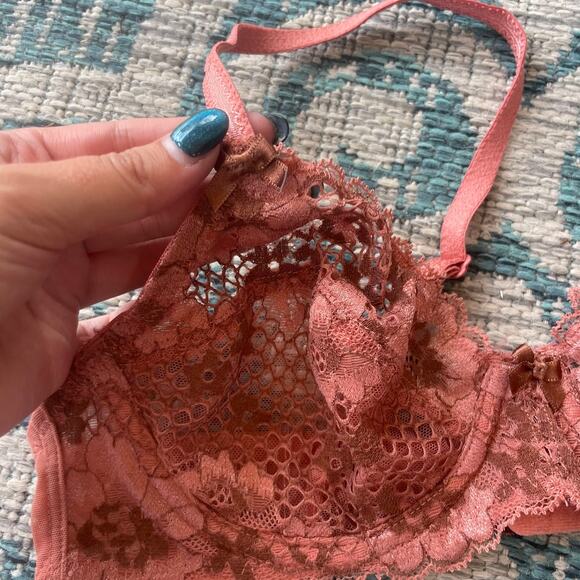 Adore Me Pink Lace Bralette - Size 34A - Picture 5 of 8